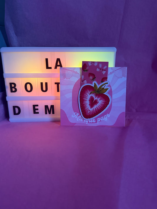 Marque page magnétique Fraise