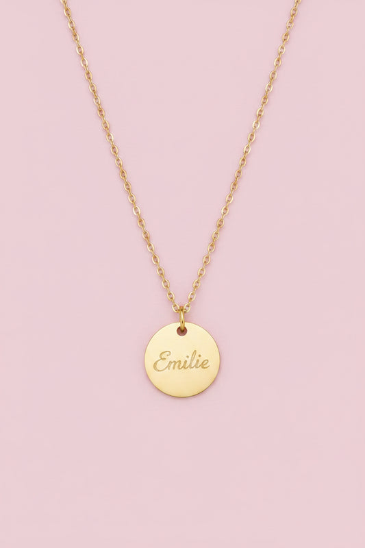 Collier Médaillon Gravé ♥️
