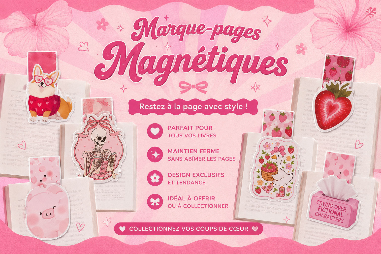 Marque-pages Magnétiques - Restez à la page avec style